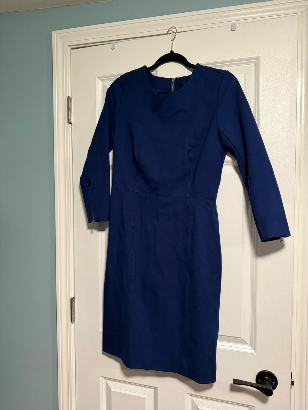 J. Crew Long Sleeve Royal Blue Sheath Dress